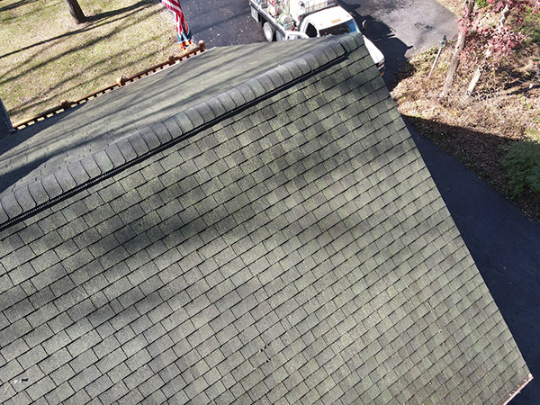 roof after roof wash ariel view